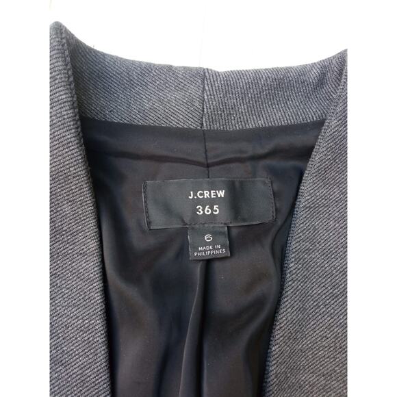 J. Crew Blazer Jacket 365 Women’s Gray Open Front Stretch Office Size Small - Picture 3 of 10
